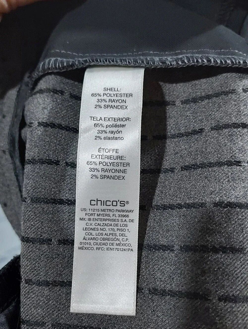 Chico's Fabulously Slimming Gray Pants Size 3 Office Career Wear